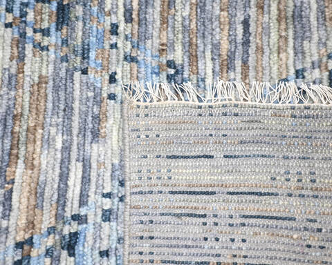 Modern-Contemporary Multicolor Hand Knotted 711 X 101 Area Rug 904-145445 Image 3