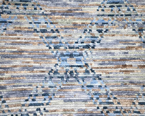 Modern-Contemporary Multicolor Hand Knotted 711 X 101 Area Rug 904-145445 Image 4