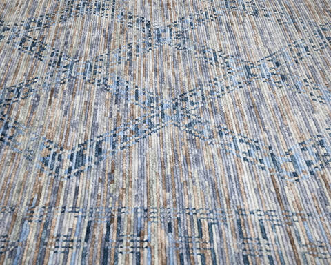 Modern-Contemporary Multicolor Hand Knotted 711 X 101 Area Rug 904-145445 Image 5