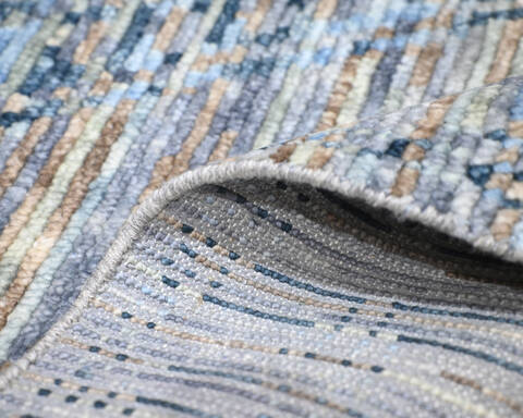 Modern-Contemporary Multicolor Hand Knotted 711 X 101 Area Rug 904-145445 Image 6