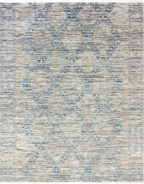Modern-Contemporary Multicolor Hand Knotted 711 X 101 Area Rug 904-145445 Image 0