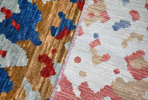 Modern-Contemporary Multicolor Hand Knotted 90 X 119 Area Rug 904-145446 Image 6