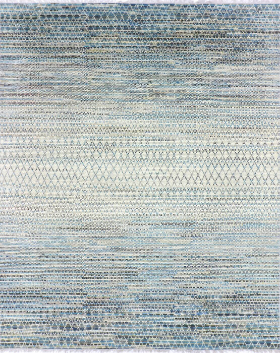 Modern-Contemporary Multicolor Hand Knotted 80 X 101 Area Rug 904-145451 Image 0