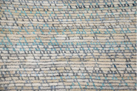 Modern-Contemporary Multicolor Hand Knotted 90 X 1110 Area Rug 904-145453 Image 4