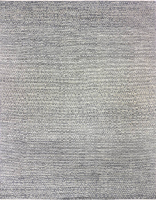 Modern-Contemporary Grey Hand Knotted 711 X 100 Area Rug 904-145455 Image 0