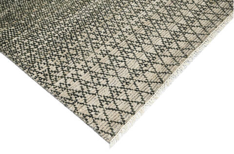 Modern-Contemporary Green Hand Knotted 83 X 107 Area Rug 904-145457 Image 2