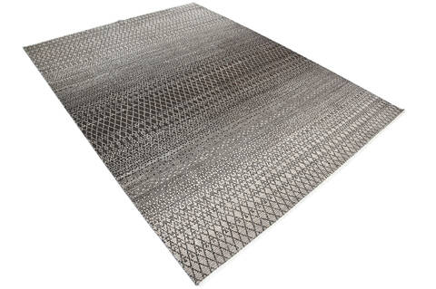Modern-Contemporary Brown Hand Knotted 90 X 1111 Area Rug 904-145458 Image 1