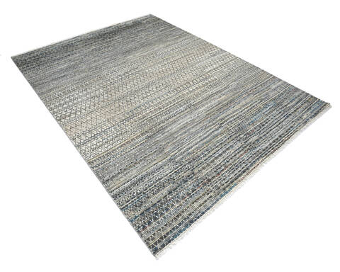 Modern-Contemporary Multicolor Hand Knotted 91 X 122 Area Rug 904-145459 Image 1