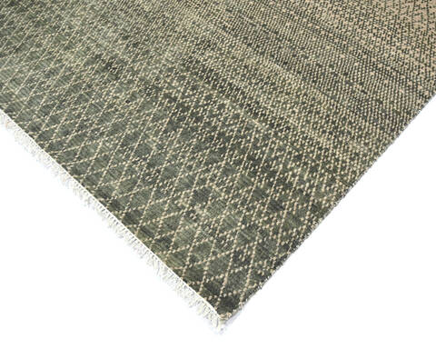 Modern-Contemporary Green Hand Knotted 92 X 126 Area Rug 904-145461 Image 2