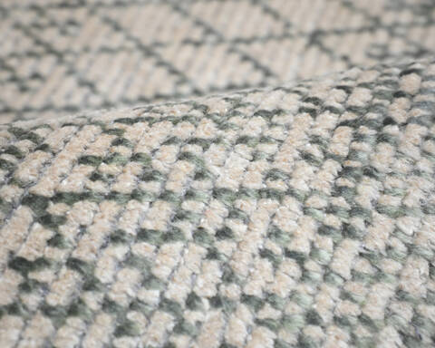 Modern-Contemporary Green Hand Knotted 92 X 126 Area Rug 904-145461 Image 7