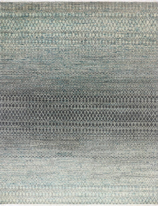 Modern-Contemporary Black Hand Knotted 91 X 1111 Area Rug 904-145465 Image 0
