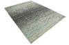 Modern-Contemporary Black Hand Knotted 91 X 1111 Area Rug 904-145465 Thumb 1