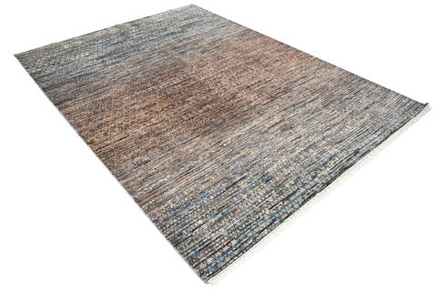 Modern-Contemporary Multicolor Hand Knotted 811 X 122 Area Rug 904-145466 Image 1
