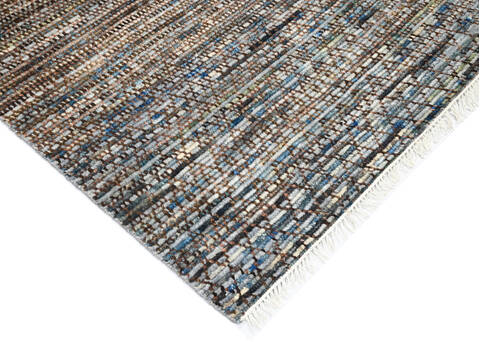 Modern-Contemporary Multicolor Hand Knotted 811 X 122 Area Rug 904-145466 Image 2