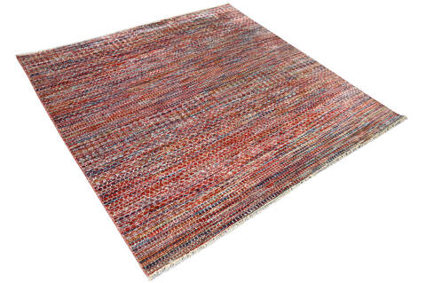 Modern-Contemporary Multicolor Square Hand Knotted 710 X 81 Area Rug 904-145473 Image 1
