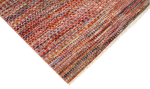 Modern-Contemporary Multicolor Square Hand Knotted 710 X 81 Area Rug 904-145473 Image 2