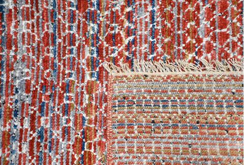 Modern-Contemporary Multicolor Square Hand Knotted 710 X 81 Area Rug 904-145473 Image 3