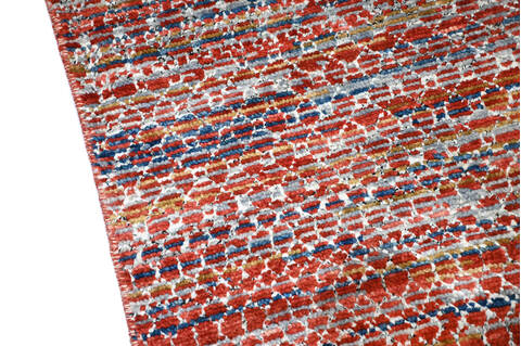 Modern-Contemporary Multicolor Square Hand Knotted 710 X 81 Area Rug 904-145473 Image 6