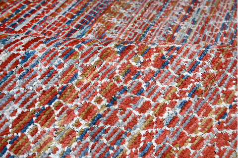 Modern-Contemporary Multicolor Square Hand Knotted 710 X 81 Area Rug 904-145473 Image 8