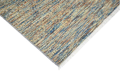 Modern-Contemporary Multicolor Hand Knotted 80 X 95 Area Rug 904-145475 Image 2