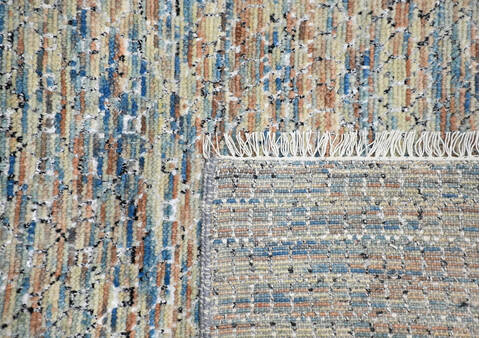 Modern-Contemporary Multicolor Hand Knotted 80 X 95 Area Rug 904-145475 Image 3