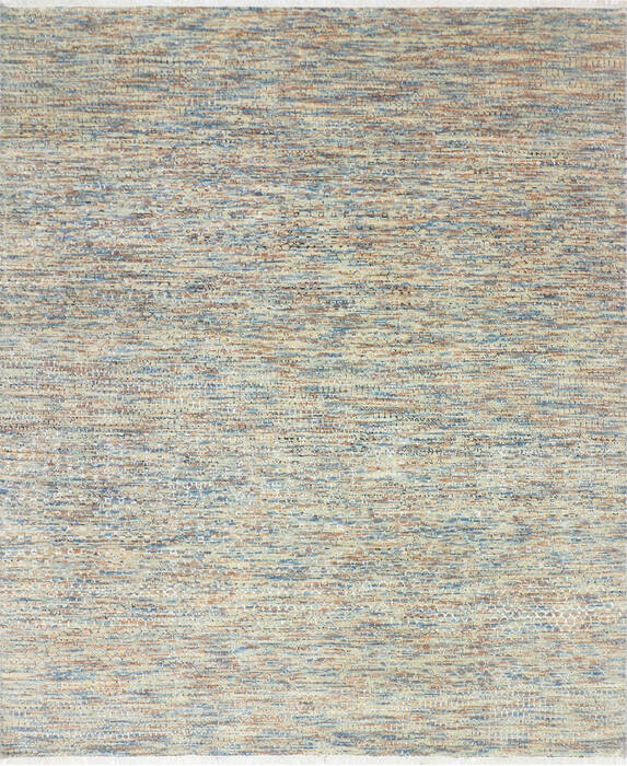 Modern-Contemporary Multicolor Hand Knotted 80 X 95 Area Rug 904-145475 Image 0