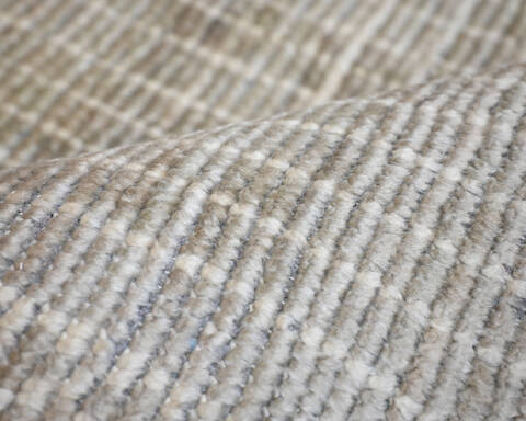 Modern-Contemporary Grey Hand Knotted 810 X 124 Area Rug 904-145478 Image 7
