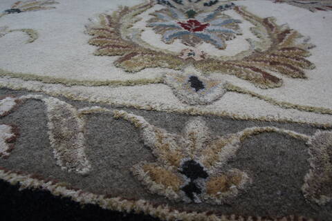 Jaipur Black Round Hand Knotted 100 X 102 Area Rug 905-145481 Image 4