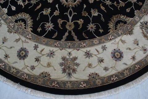 Jaipur Black Round Hand Knotted 100 X 102 Area Rug 905-145481 Image 5