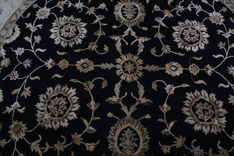 Jaipur Black Round Hand Knotted 100 X 102 Area Rug 905-145481 Image 6