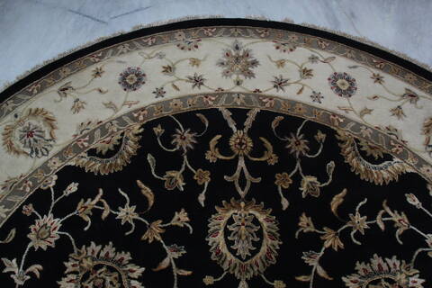 Jaipur Black Round Hand Knotted 100 X 102 Area Rug 905-145481 Image 7