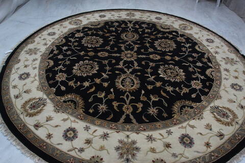 Jaipur Black Round Hand Knotted 100 X 102 Area Rug 905-145481 Image 8