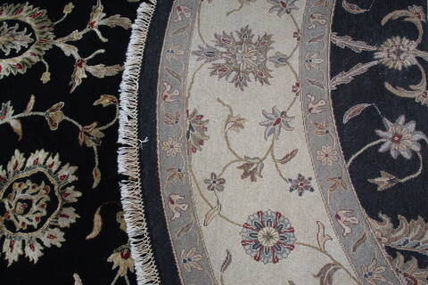 Jaipur Black Round Hand Knotted 100 X 102 Area Rug 905-145481 Image 9
