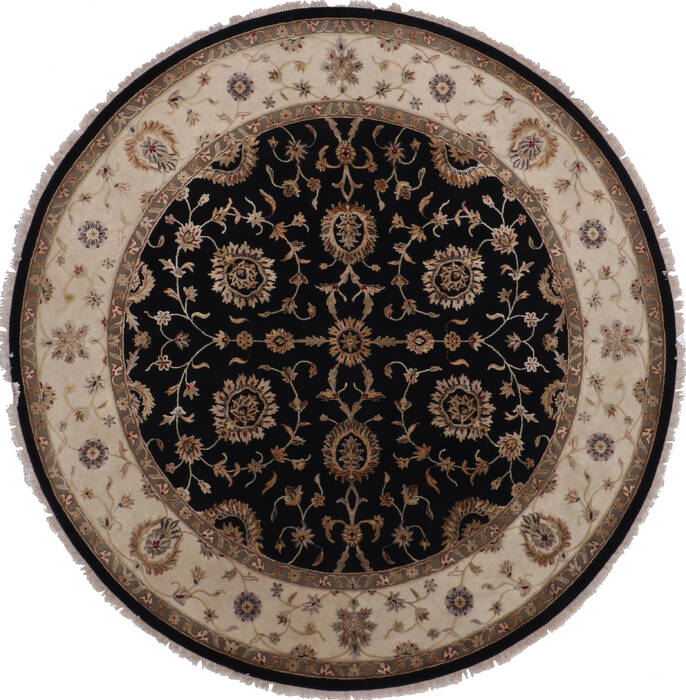 Jaipur Black Round Hand Knotted 100 X 102 Area Rug 905-145481 Image 0