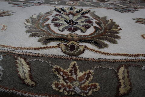 Jaipur Brown Round Hand Knotted 911 X 102 Area Rug 905-145482 Image 4