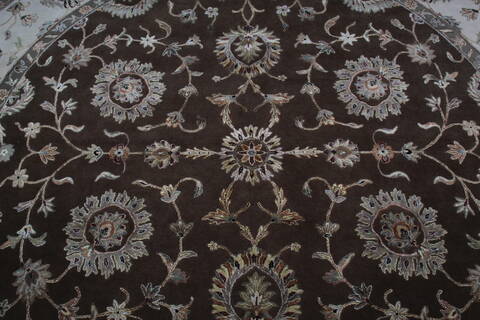 Jaipur Brown Round Hand Knotted 911 X 102 Area Rug 905-145482 Image 6