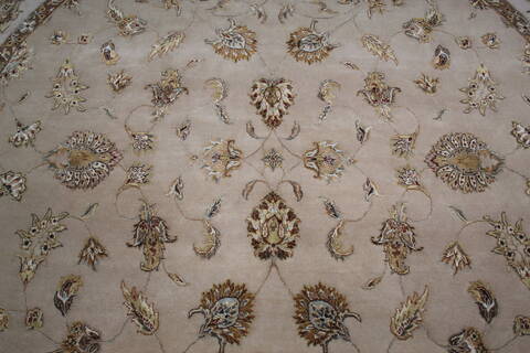 Jaipur Beige Round Hand Knotted 101 X 102 Area Rug 905-145484 Image 6