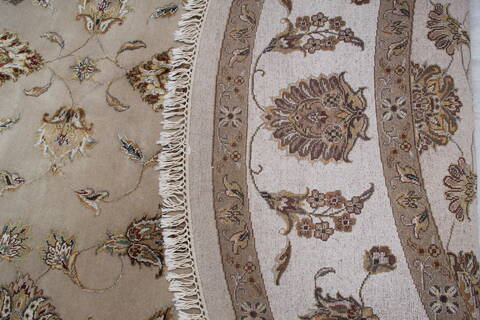 Jaipur Beige Round Hand Knotted 101 X 102 Area Rug 905-145484 Image 9