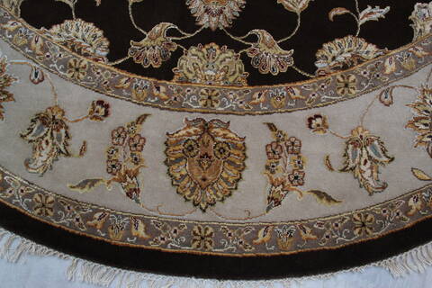 Jaipur Brown Round Hand Knotted 911 X 100 Area Rug 905-145485 Image 5
