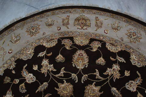Jaipur Brown Round Hand Knotted 911 X 100 Area Rug 905-145485 Image 7