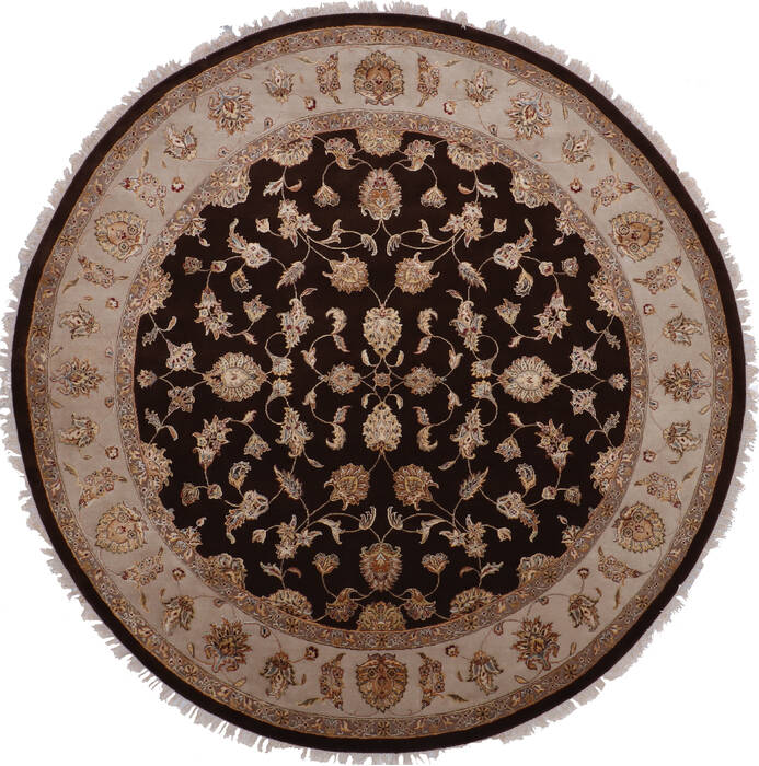 Jaipur Brown Round Hand Knotted 911 X 100 Area Rug 905-145485 Image 0