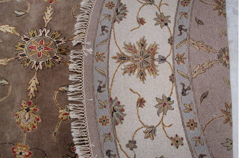 Jaipur Beige Round Hand Knotted 88 X 811 Area Rug 905-145488 Image 9