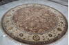 Jaipur Beige Round Hand Knotted 88 X 811  Area Rug 905-145488 Thumb 2