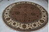 Jaipur Beige Round Hand Knotted 88 X 811  Area Rug 905-145488 Thumb 8