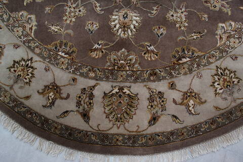 Jaipur Beige Round Hand Knotted 811 X 92 Area Rug 905-145490 Image 5