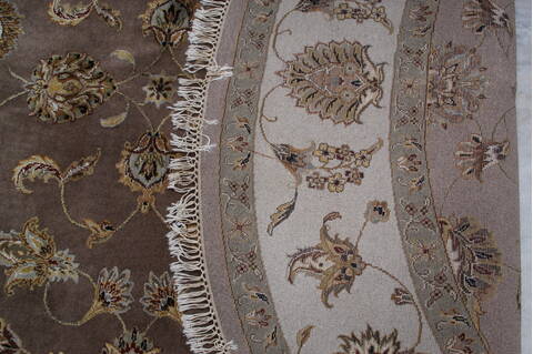 Jaipur Beige Round Hand Knotted 811 X 92 Area Rug 905-145490 Image 9