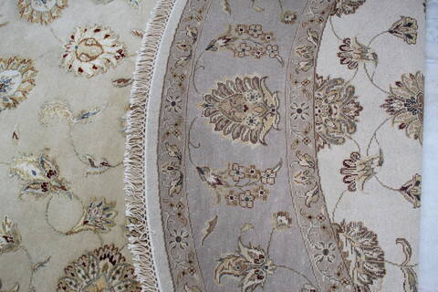 Jaipur White Round Hand Knotted 91 X 91 Area Rug 905-145491 Image 9