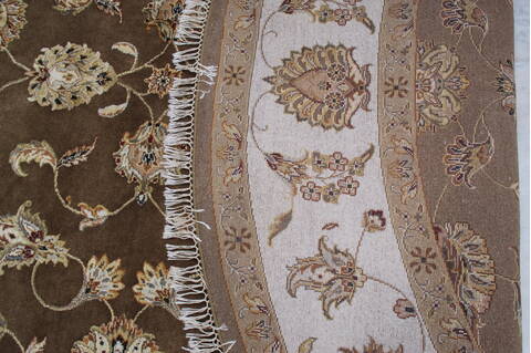 Jaipur Brown Round Hand Knotted 91 X 93 Area Rug 905-145493 Image 9