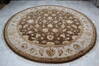 Jaipur Brown Round Hand Knotted 91 X 93  Area Rug 905-145493 Thumb 1