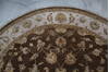 Jaipur Brown Round Hand Knotted 91 X 93 Area Rug 905-145493 Thumb 7